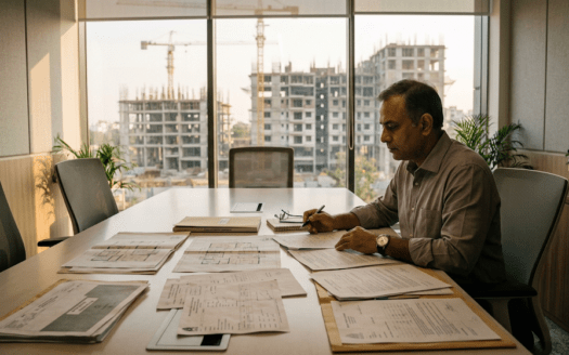 NRI buyer reviewing FEMA compliance, legal documents, and due diligence requirements before purchasing property in India