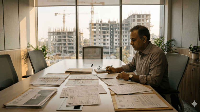 NRI buyer reviewing FEMA compliance, legal documents, and due diligence requirements before purchasing property in India
