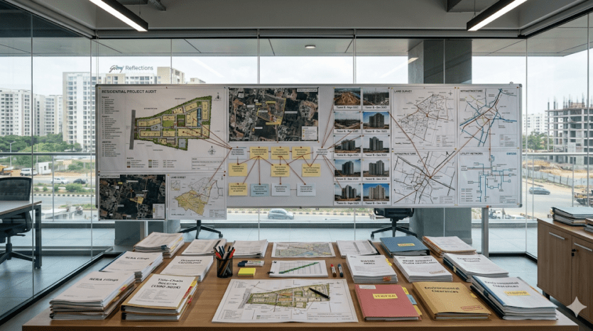 Comprehensive due diligence review of a Sarjapur Road apartment project including RERA, title verification, infrastructure, and compliance audits