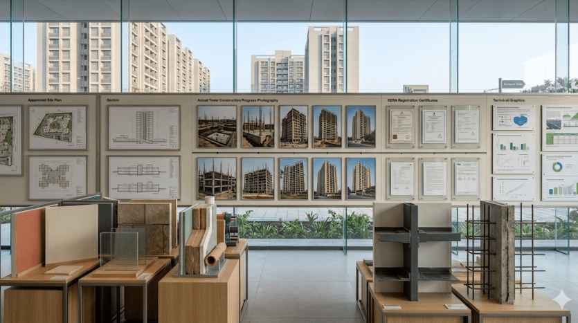 Residential project verification gallery showcasing RERA compliance, construction quality, and engineering standards for premium apartments in Sarjapur Road